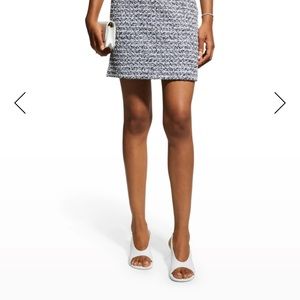 St. John Texture Tweed A-Line Mini Skirt